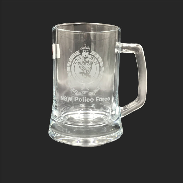 Glass - Beer Mug NSW Police Force Emblem