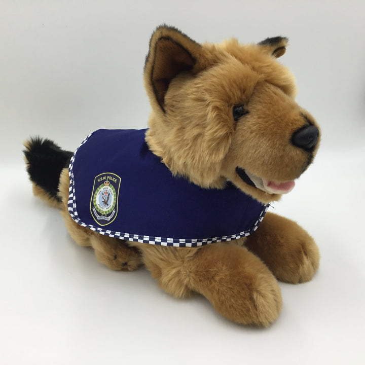 Dog German Shepherd with Police Coat