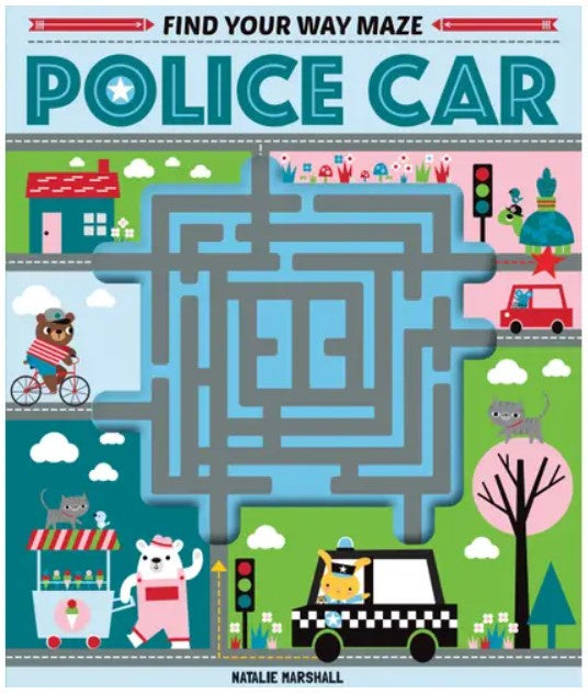 Book - Find Your Way Maze Book : Police Car