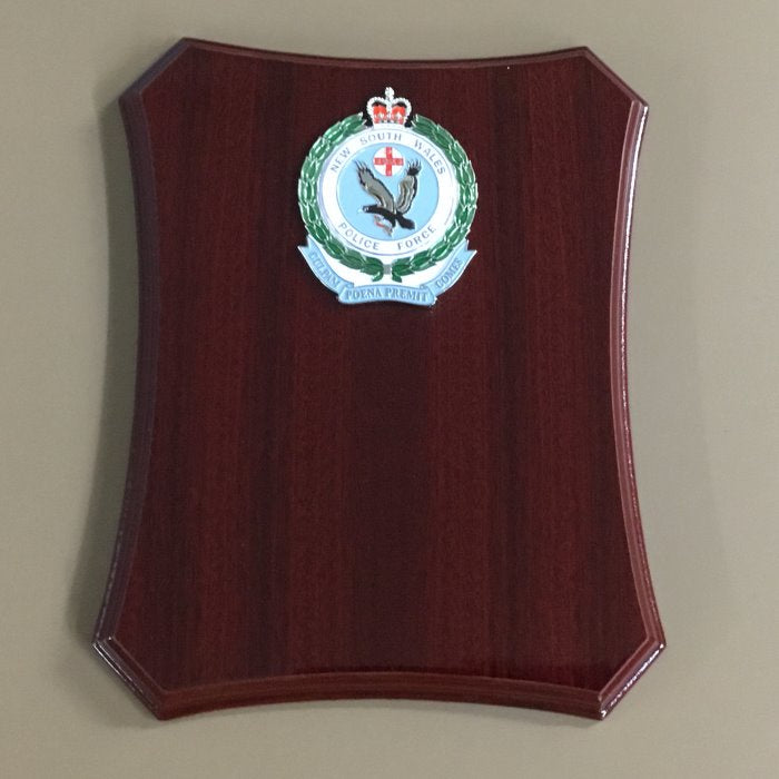 Plaque NSW Police Force Timber T-shirt Shape