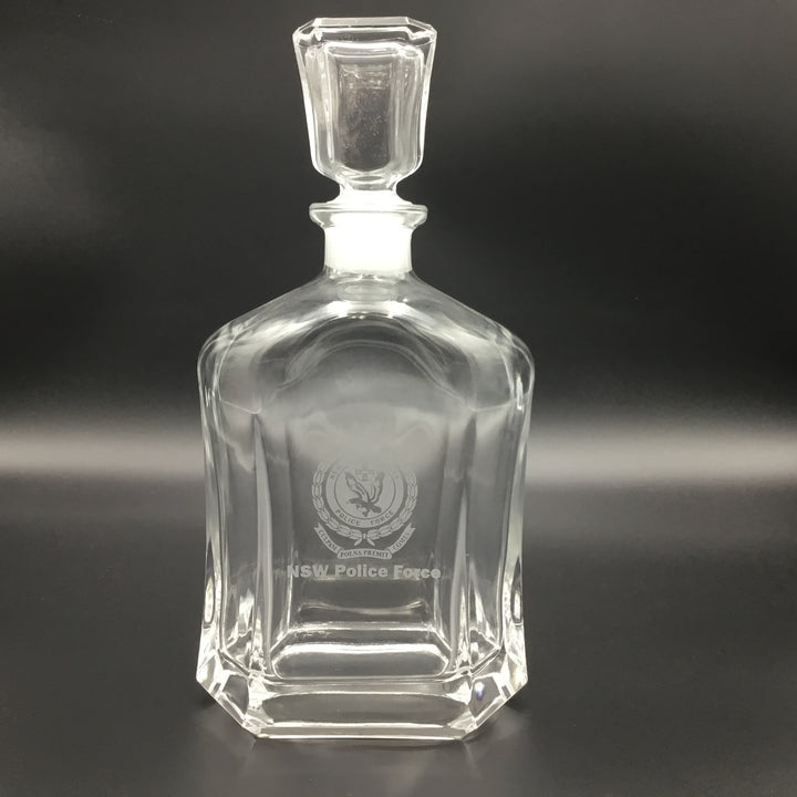 Glass - Decanter NSW Police Force Logo
