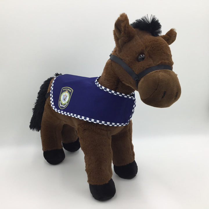 Horse with Police Coat