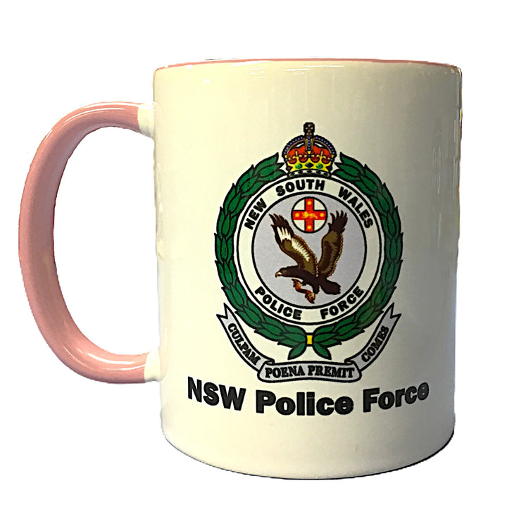 Mug - Coffee NSWPF Colour Logo Pink Trim