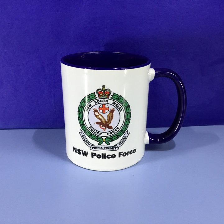 Mug - Coffee NSWPF Colour Logo Blue Trim