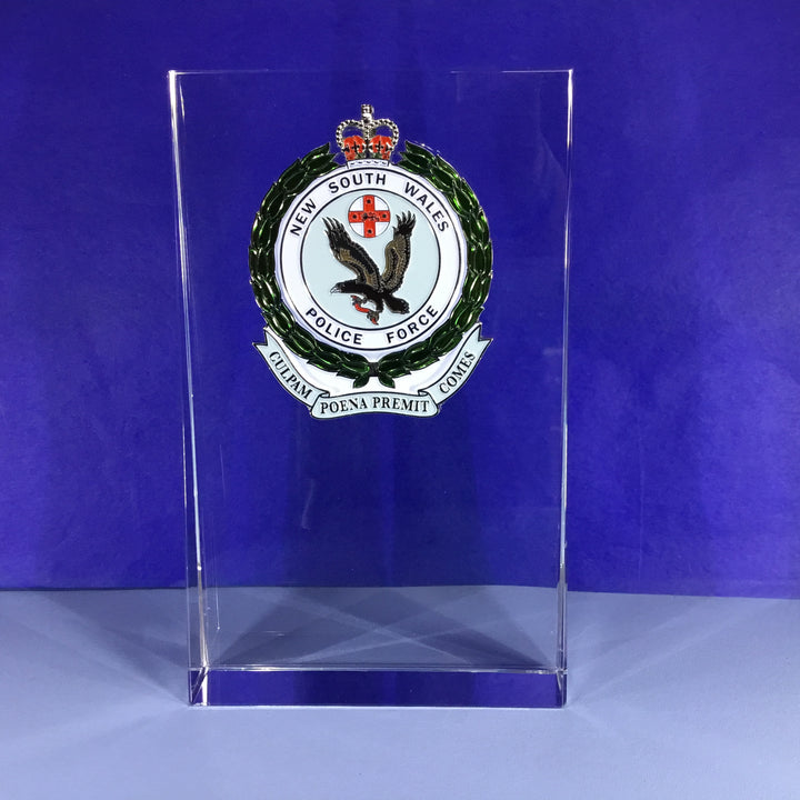 Plaque NSW Police Force Crystal Rectangle 1360/3