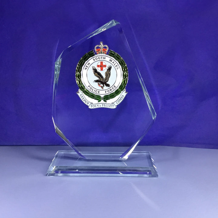 Plaque NSW Police Force Glass Sail 1333/1