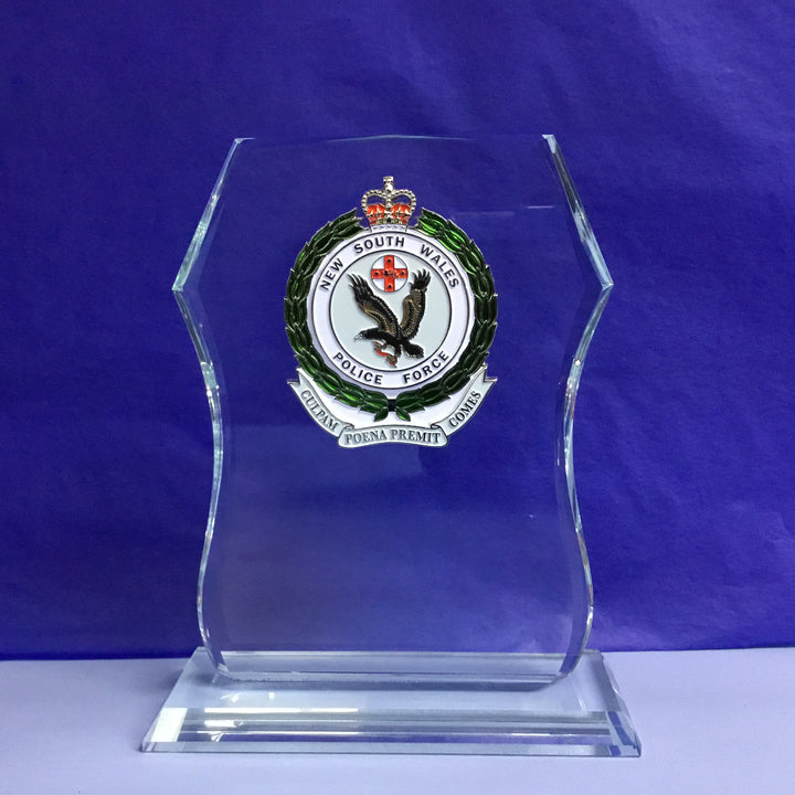 Plaque NSW Police Force Glass Shield 1338/1