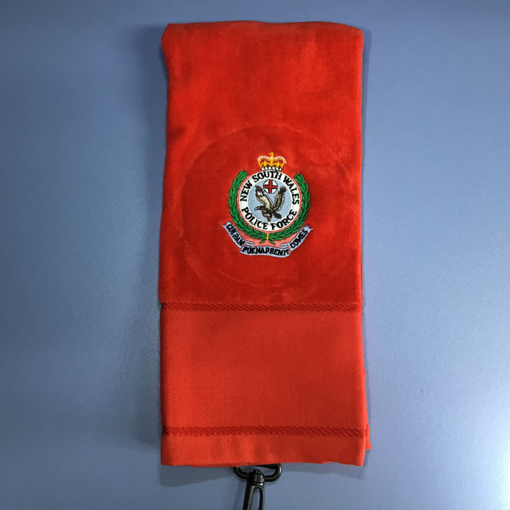 Towel - Golf Towel with Clip Red
