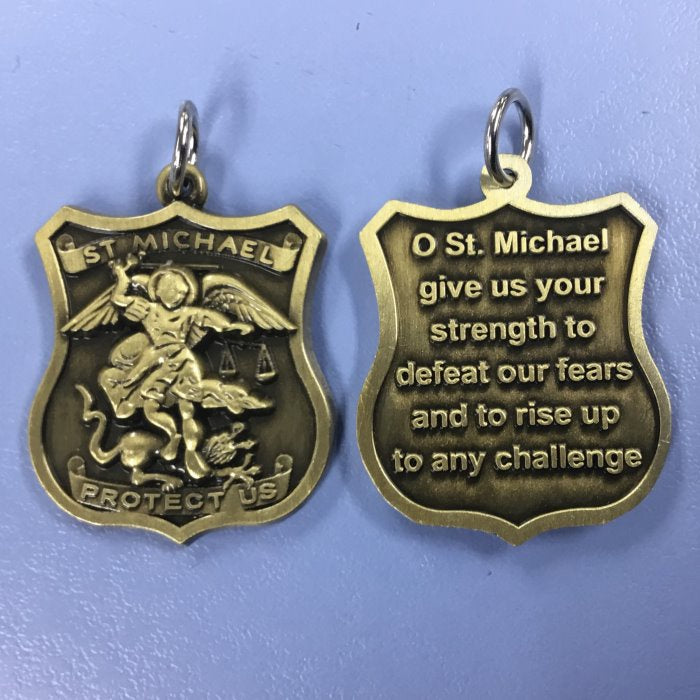 St Michael's Medallion Gold Prayer
