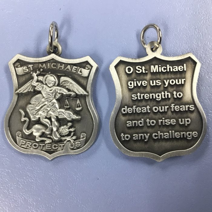 St Michael's Medallion Silver Prayer